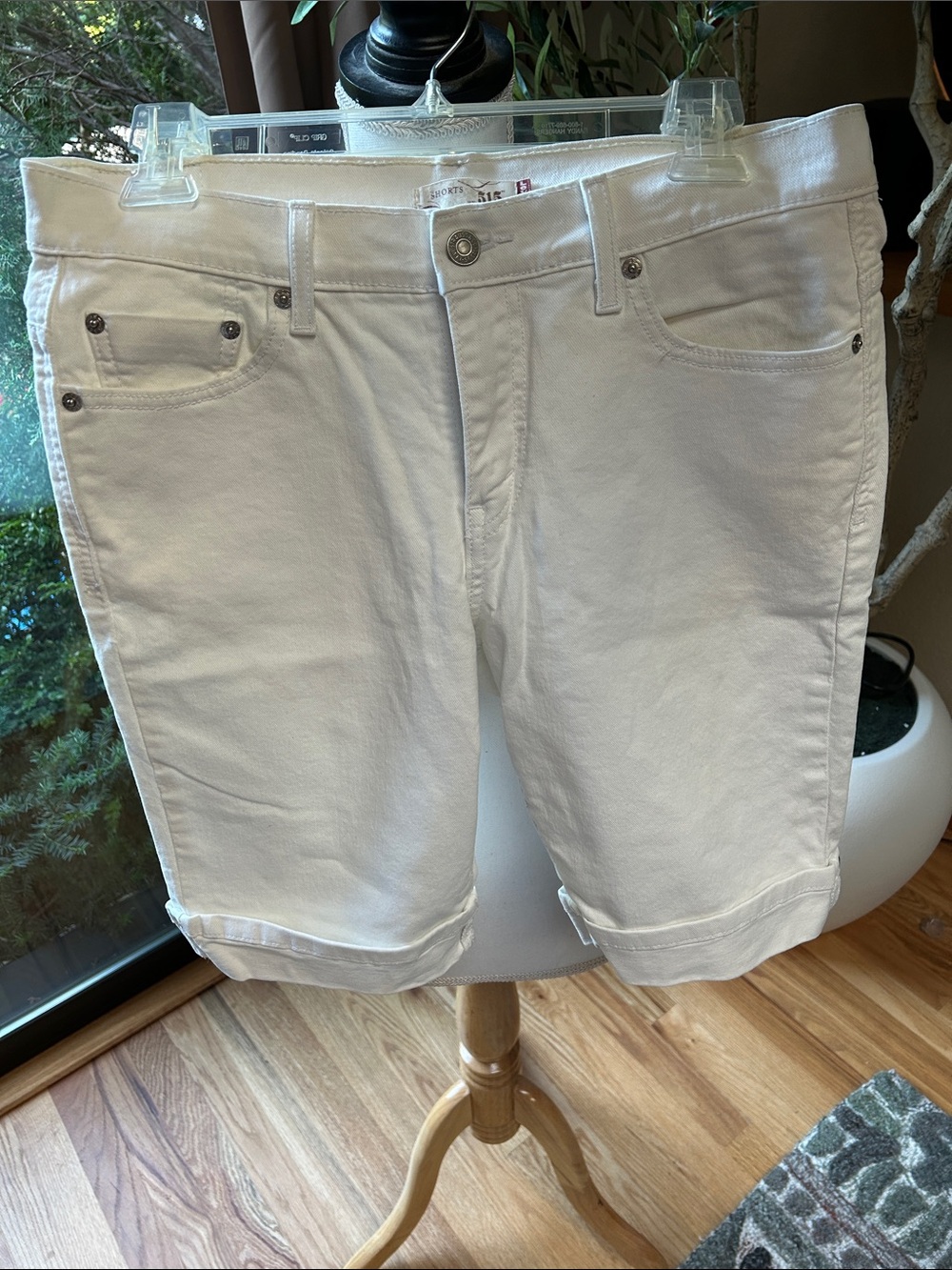 Levi's White 515 Denim Shorts 8
